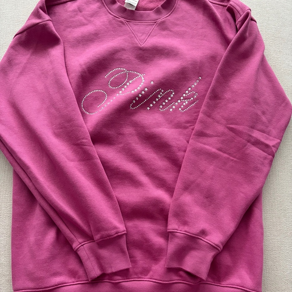 Victoria’s Secret Pink Red Violet Diamanté Sweatshirt